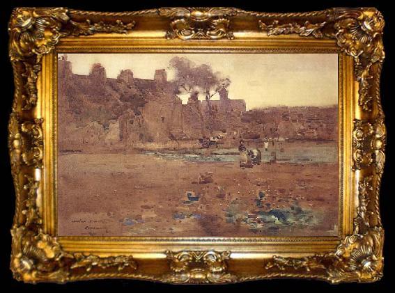framed  Arthur Melville,ARSA,RSW,RWS Kirkwall (mk46), ta009-2